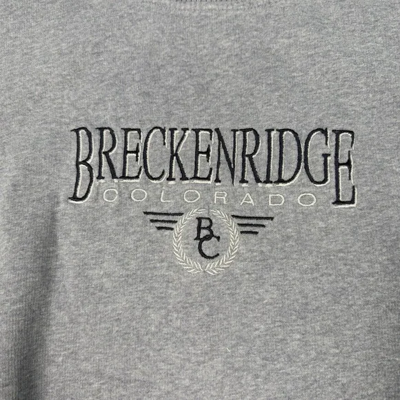 VTG Diport USA Breckenridge Colorado Embroidered Crewneck Sweatshirt Sz L‎ - Picture 4 of 9